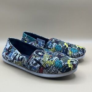 Toms x Marvel Comics All Over Print Slip On Shoes - Women's Size 7 USED